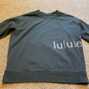 Black crewneck hoodie